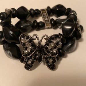 Butterfly beaded bracelet